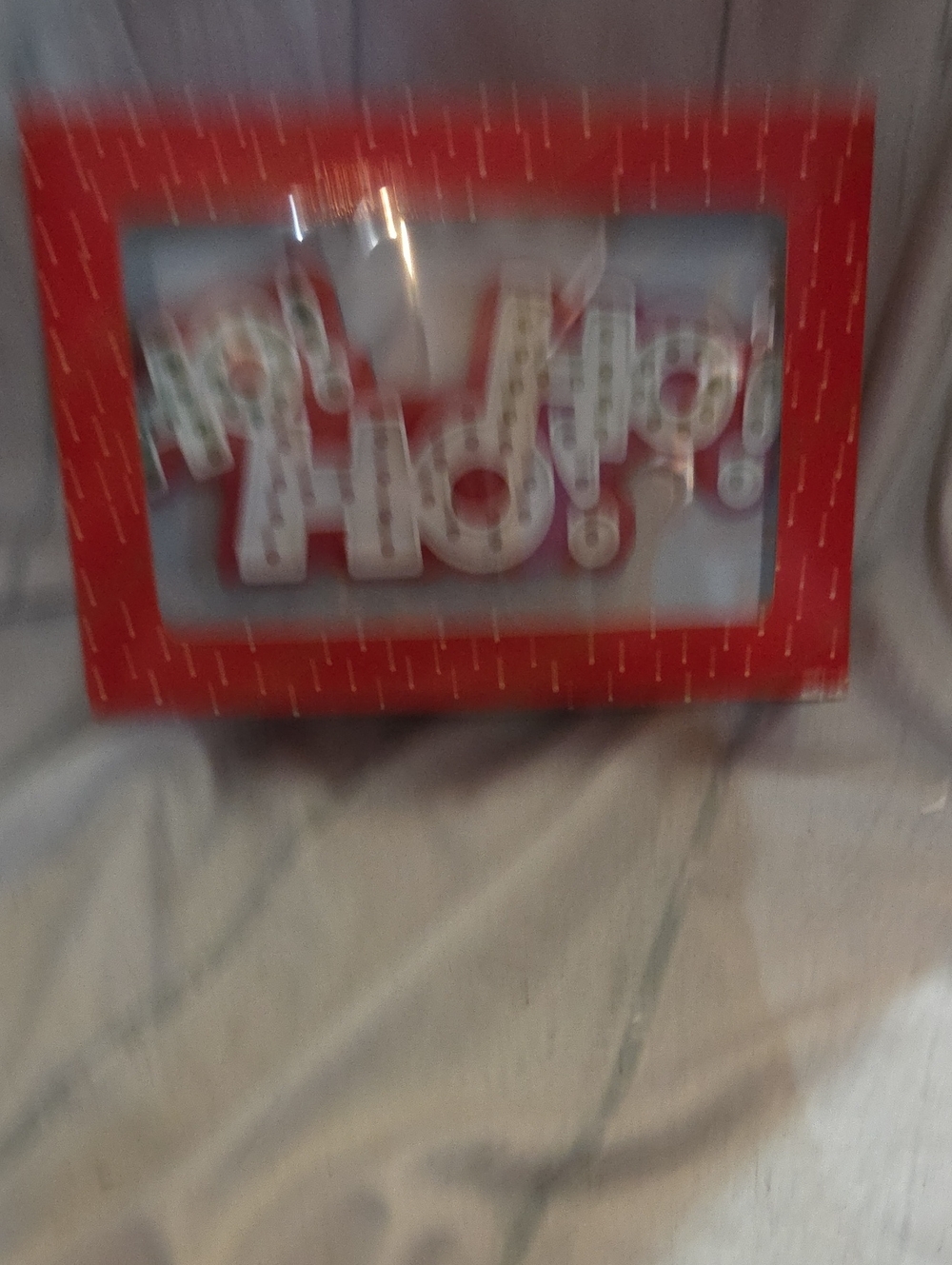 Festive Red "Ho Ho Ho" Lighted Holiday Sign - Unbranded